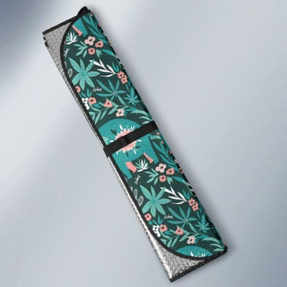 Elephants Jungle Pattern Car Auto Sun Shades