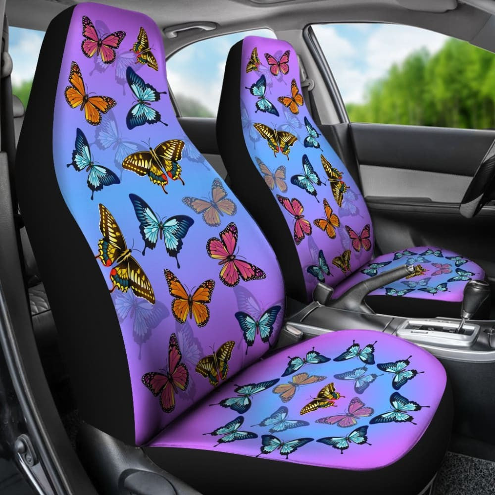 Colorful Butterflies Car Seat