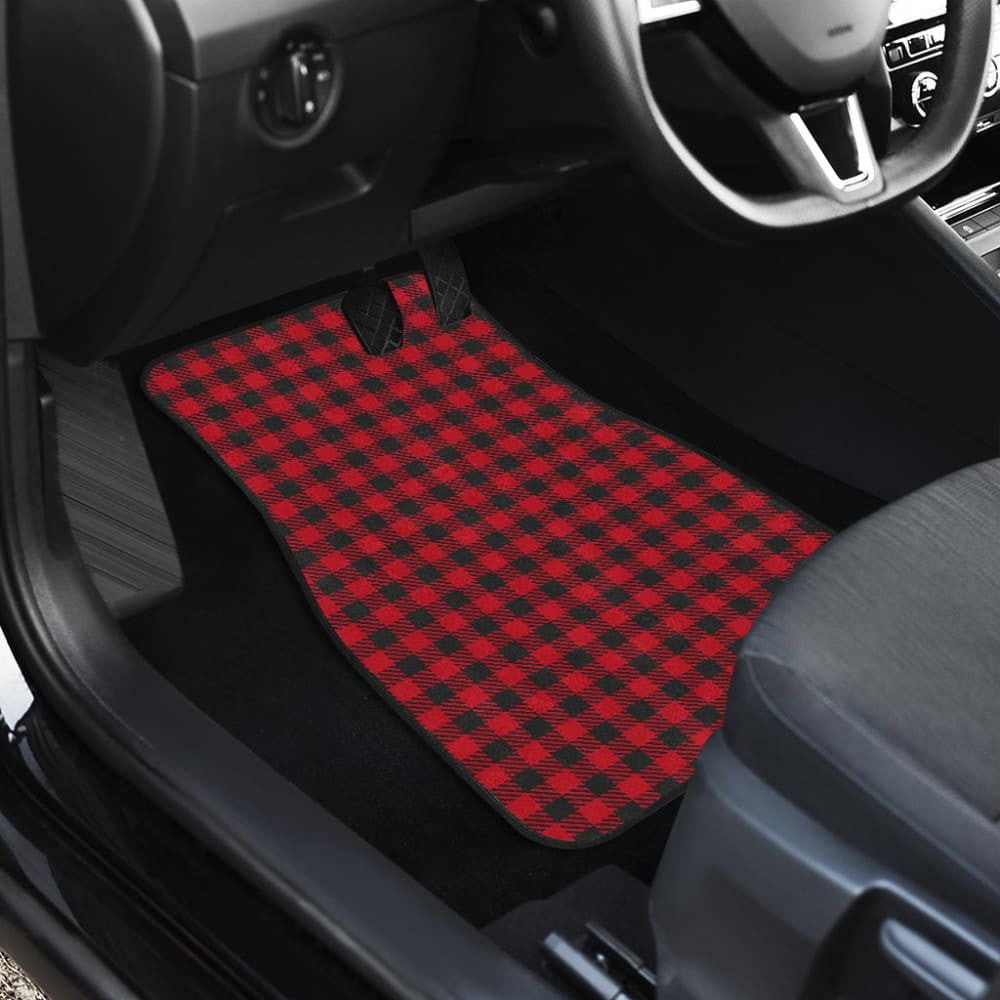 Red Checked Buffalo Plaid Amazing Car Floor Mats