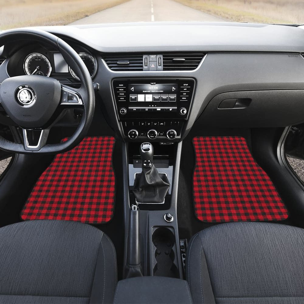 Red Checked Buffalo Plaid Amazing Car Floor Mats