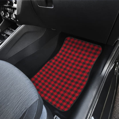 Red Checked Buffalo Plaid Amazing Car Floor Mats