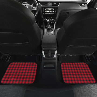Red Checked Buffalo Plaid Amazing Car Floor Mats