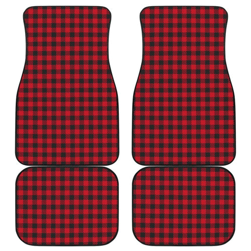 Red Checked Buffalo Plaid Amazing Car Floor Mats