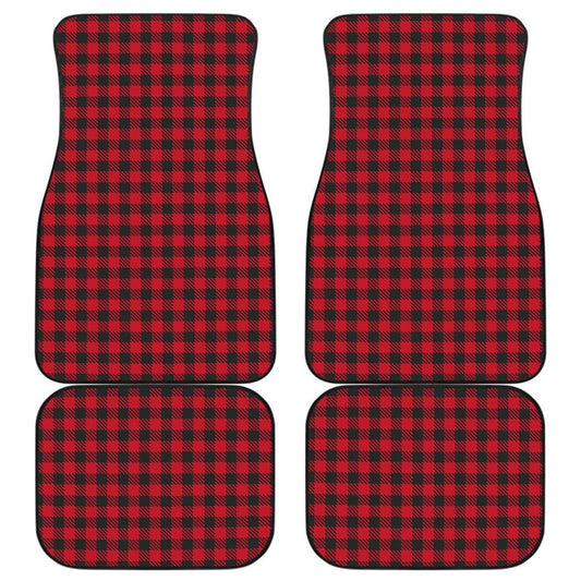 Red Checked Buffalo Plaid Amazing Car Floor Mats