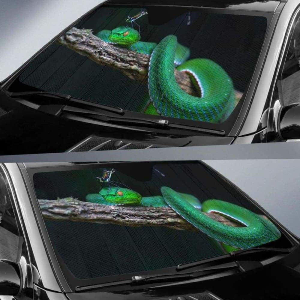 Green Snake Car Auto Sun Shade