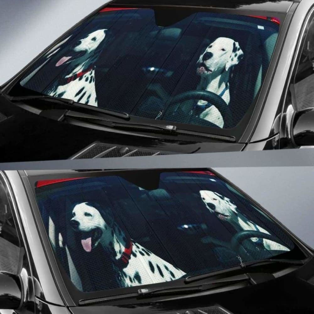 Dalmatians Driving Car Sun Shades