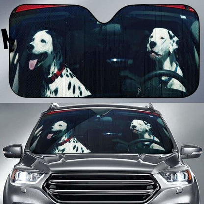 Dalmatians Driving Car Sun Shades