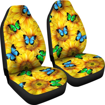 Sunflowers Butterfly Car Seat Cover