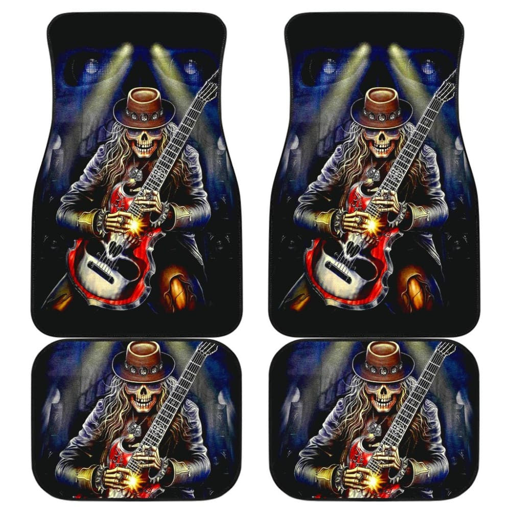 Set Pcs Skull Guitar Car Mats
