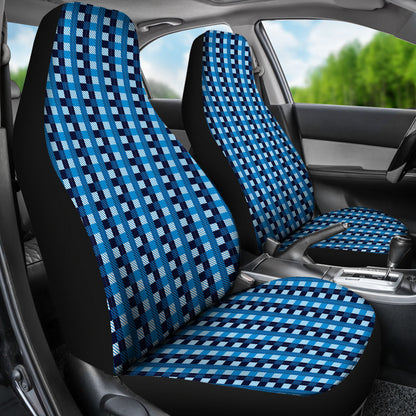 Blue Checked Buffalo Plaid Amazing Car Seat Covers