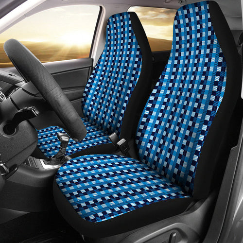 Blue Checked Buffalo Plaid Amazing Car Seat Covers