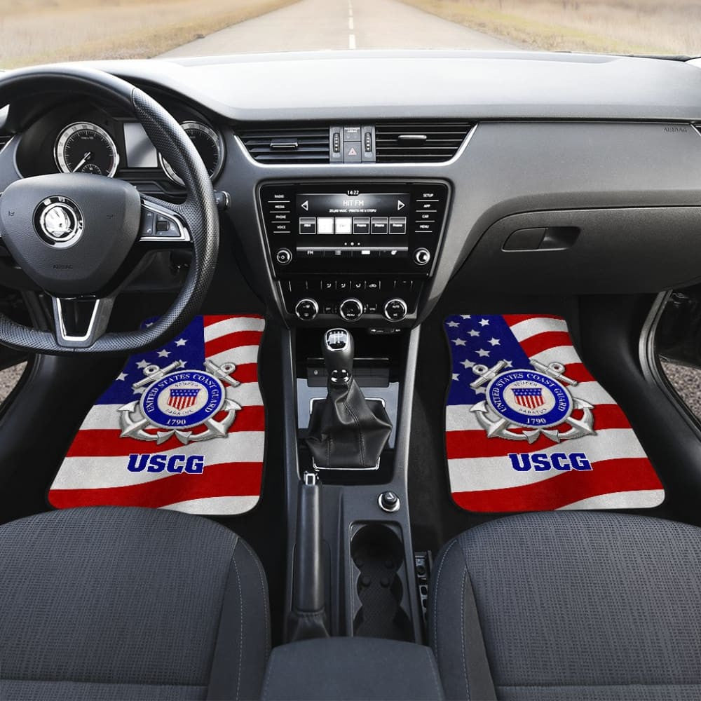 US Coast Guard Car Floor Mats American Flag