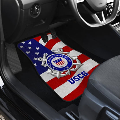 US Coast Guard Car Floor Mats American Flag