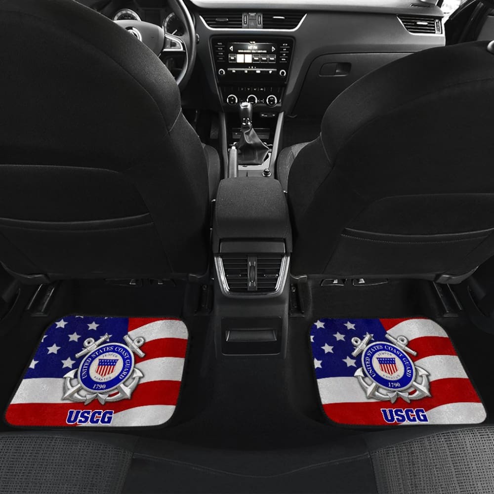 US Coast Guard Car Floor Mats American Flag