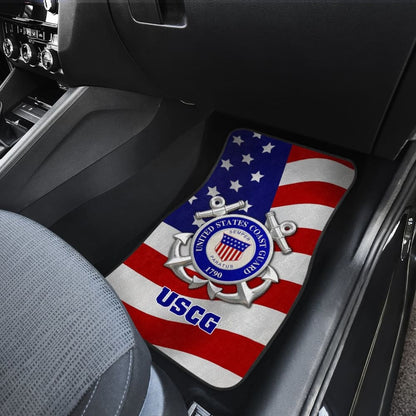 US Coast Guard Car Floor Mats American Flag