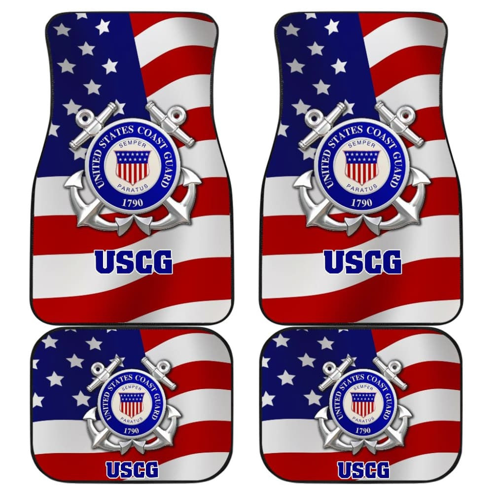 US Coast Guard Car Floor Mats American Flag