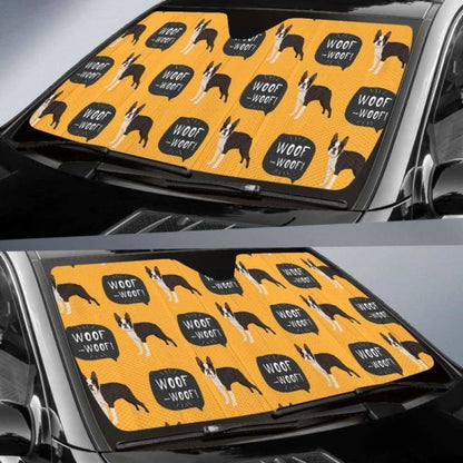 Boston Terrier Design Pattern Car Auto Sun Shades