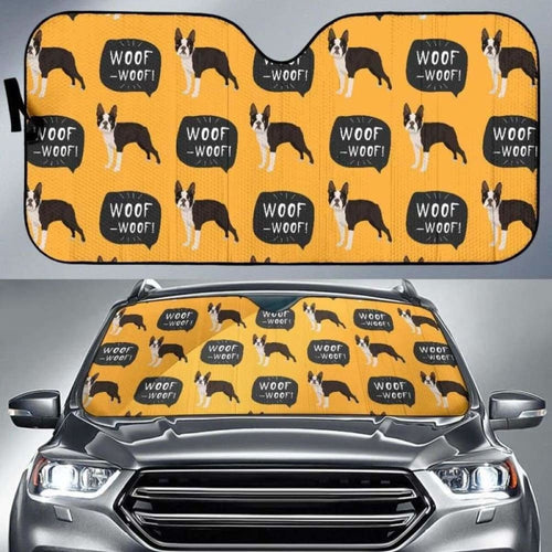 Boston Terrier Design Pattern Car Auto Sun Shades