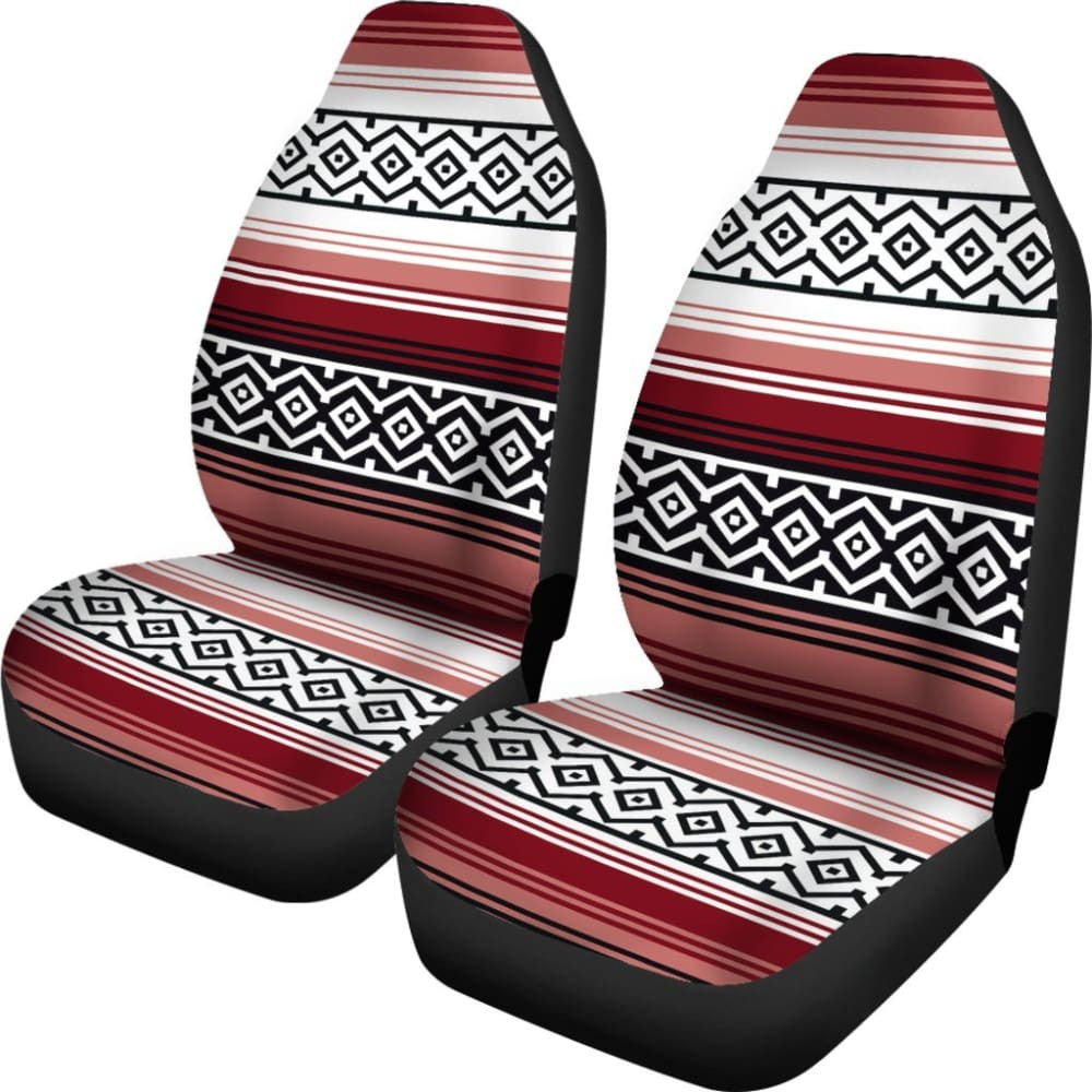 Dusty Rose, White And Black Serape Inspired Car Seat Covers Seat Protectors