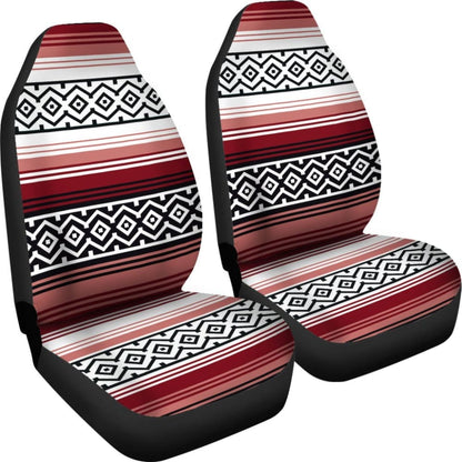 Dusty Rose, White And Black Serape Inspired Car Seat Covers Seat Protectors