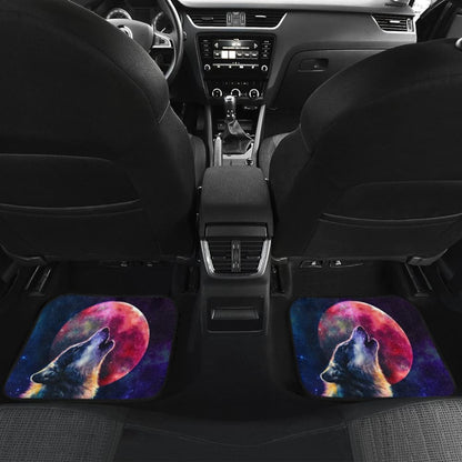 Amazing Galaxy Wolf And Red Moon Car Floor Mats