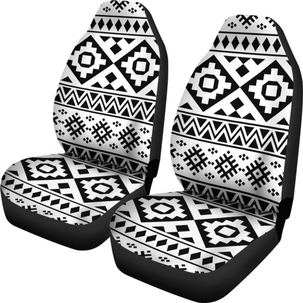 Black And White Aztec Car Seat Covers