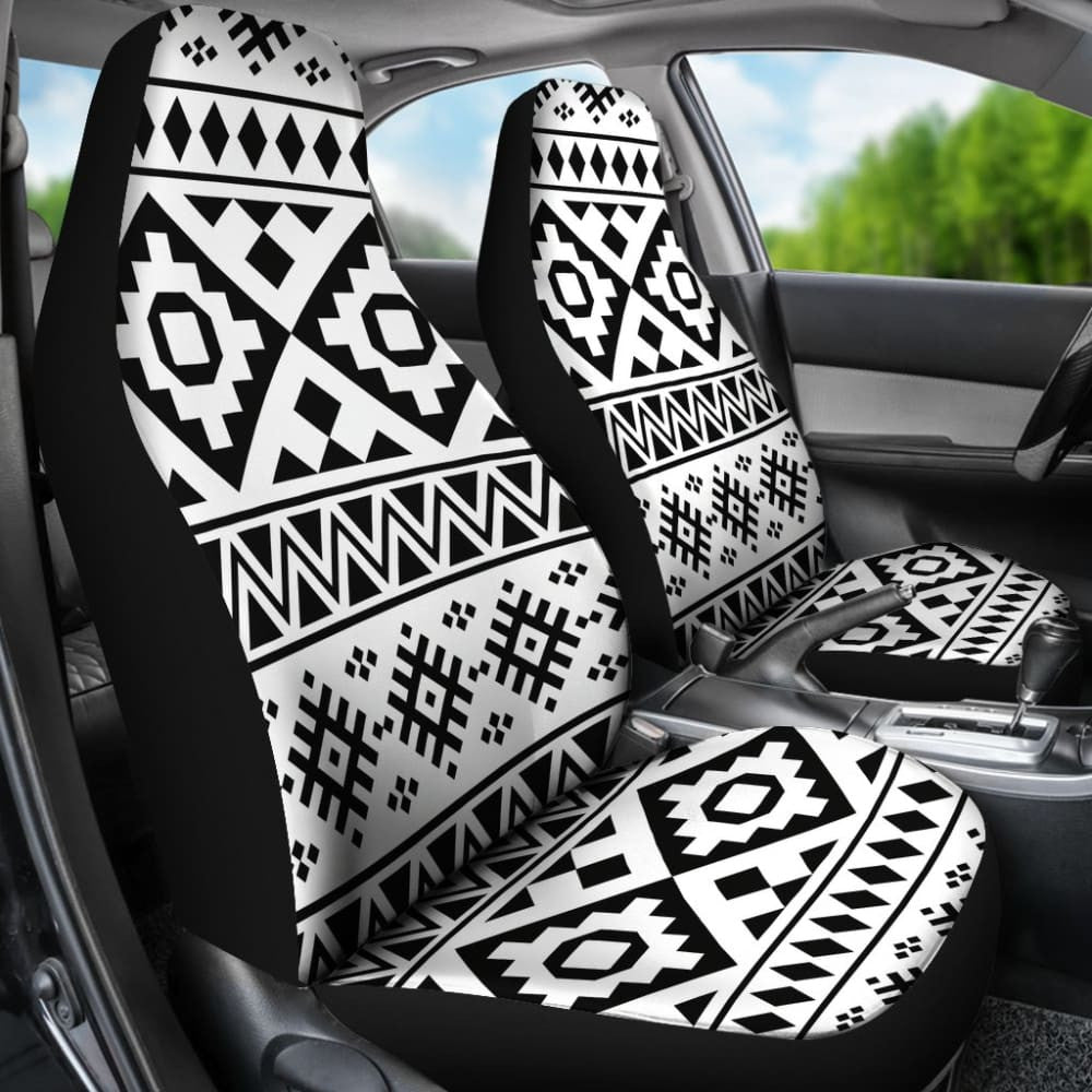 Black And White Aztec Car Seat Covers