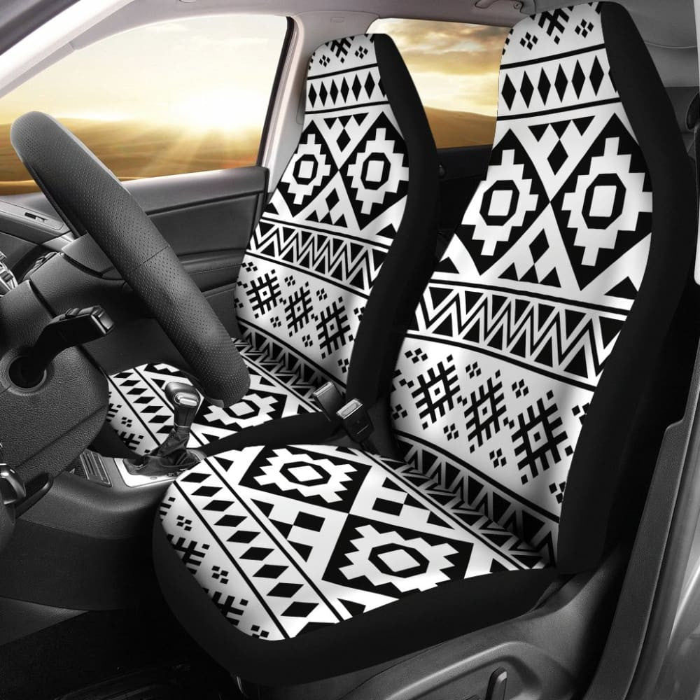 Black And White Aztec Car Seat Covers
