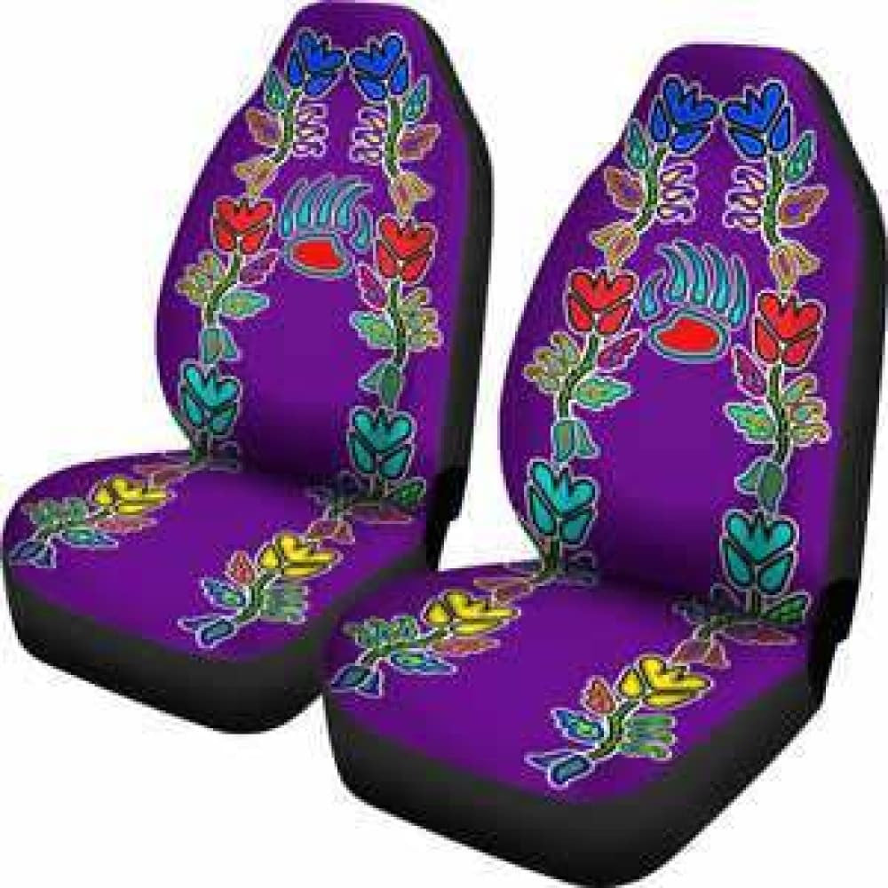 Generations Floral Purple With Bearpaw Car Seat Covers