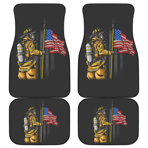 First Responders Firefighter Patriotic Car Floor Mats