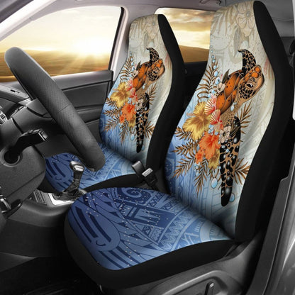 Polynesian Turtle Hibiscus Sea Shell Car Seat Covers