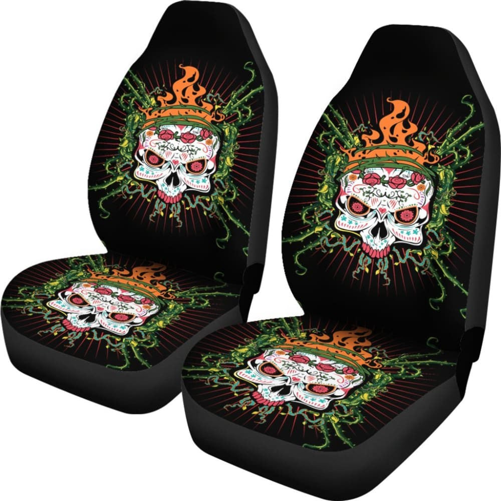 Fire Sugar Skull Ii Car Seat Covers