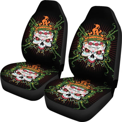 Fire Sugar Skull Ii Car Seat Covers