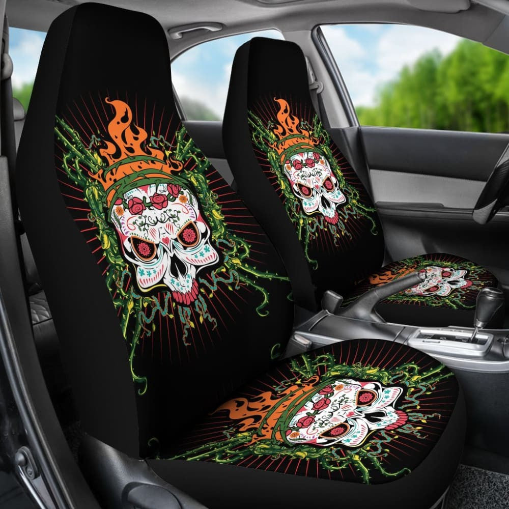 Fire Sugar Skull Ii Car Seat Covers
