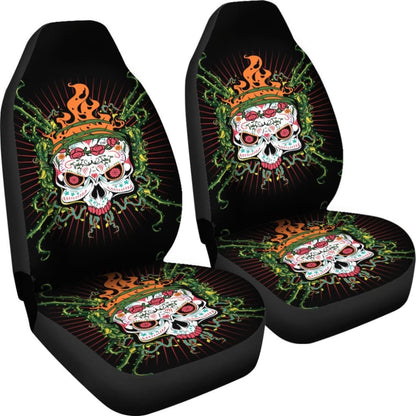 Fire Sugar Skull Ii Car Seat Covers
