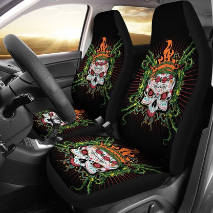 Fire Sugar Skull Ii Car Seat Covers