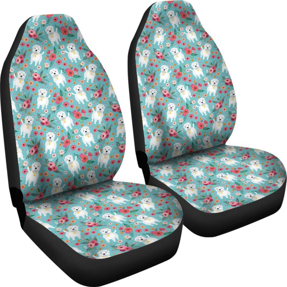 Westie Flower Car Seat Covers