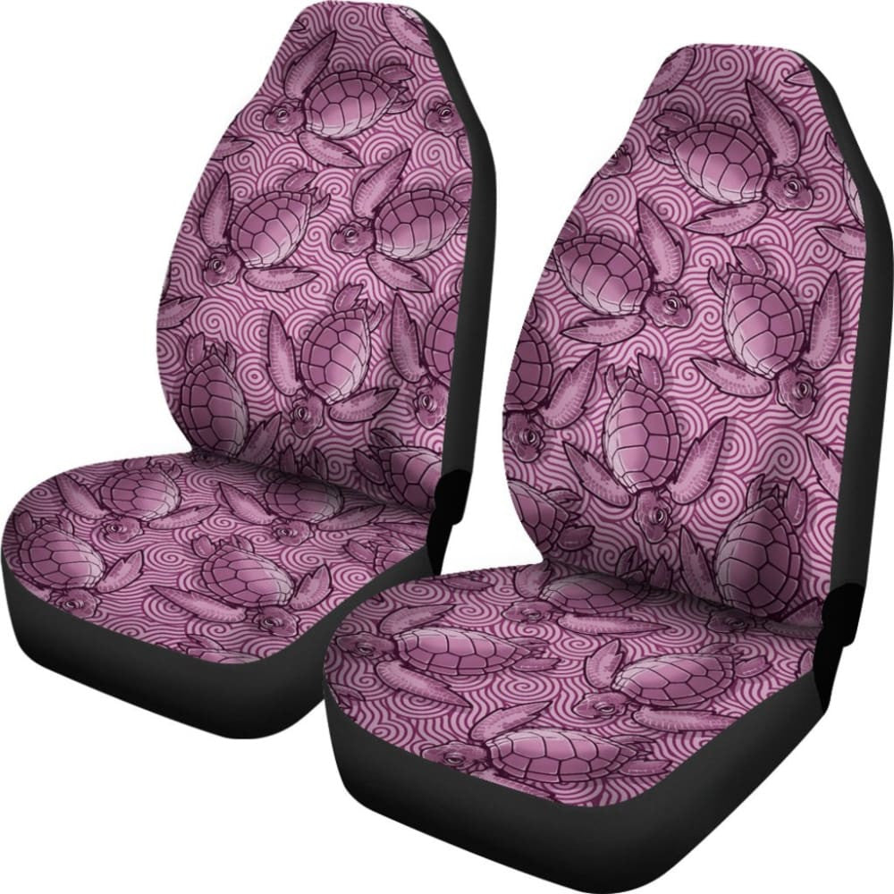 Turtle Swirl Car Seat Covers - Mauve