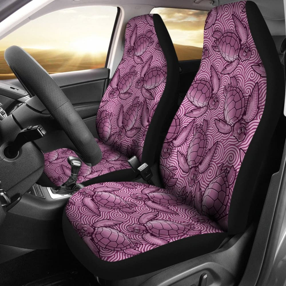 Turtle Swirl Car Seat Covers - Mauve