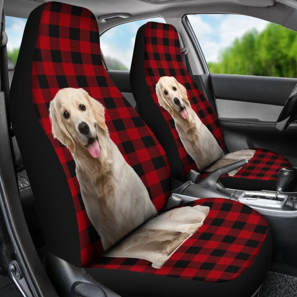 Labrador Retriever Plaid Pattern Car Seat Covers