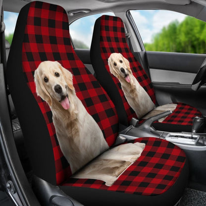 Labrador Retriever Plaid Pattern Car Seat Covers