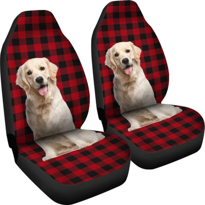 Labrador Retriever Plaid Pattern Car Seat Covers