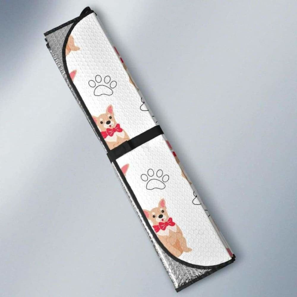 Chihuahua Bone Paw Pattern Car Auto Sun Shades