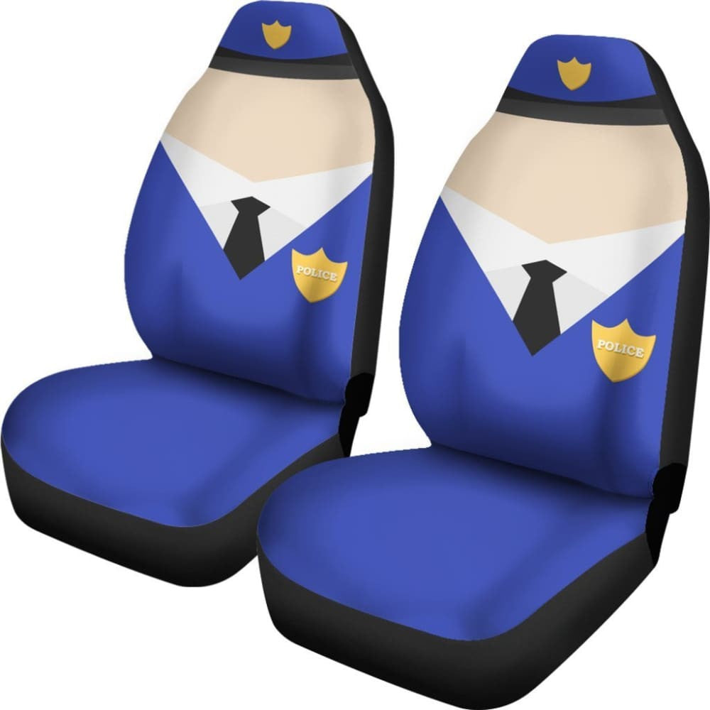Police Art Custom Car Cover Seats