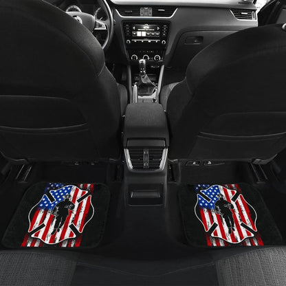 Firefighter Car Floor Mats Custom American Flag