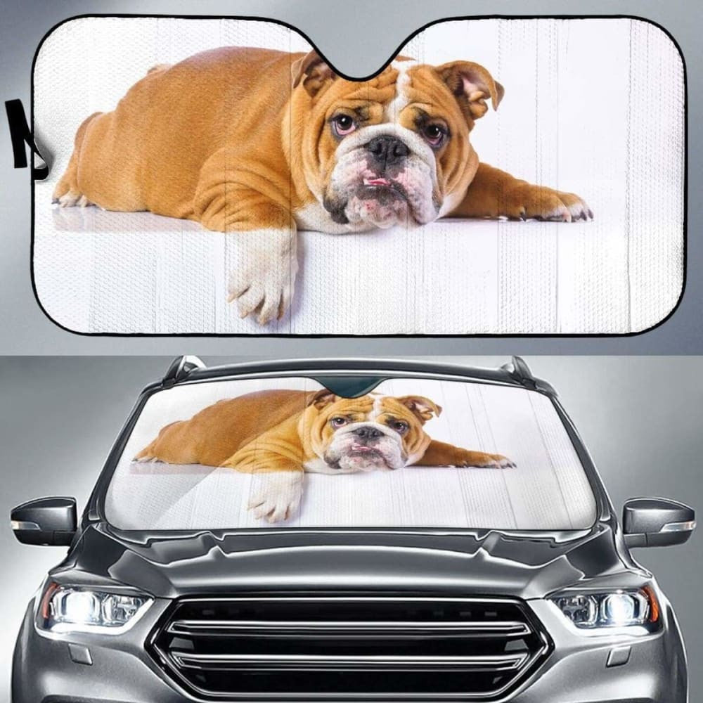 Cute Bulldog Car Sun Shade amazing best gift ideas