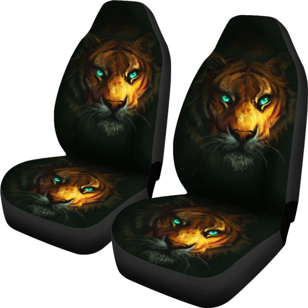 Tiger Digital Art Animal Car Seat Covers