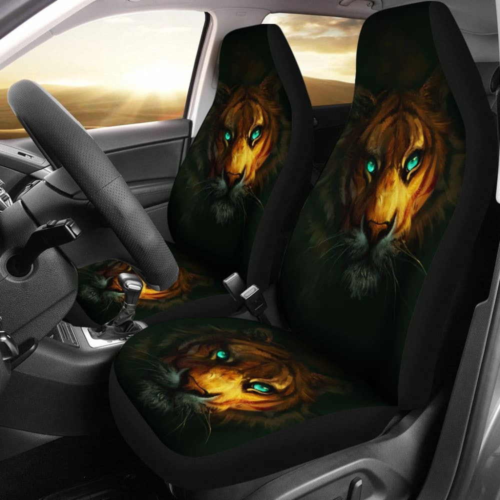 Tiger Digital Art Animal Car Seat Covers