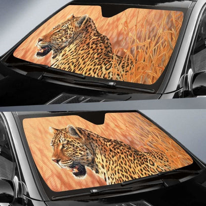 Car Sun Shades With Leopard Print