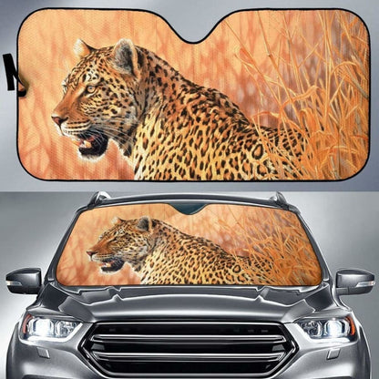 Car Sun Shades With Leopard Print